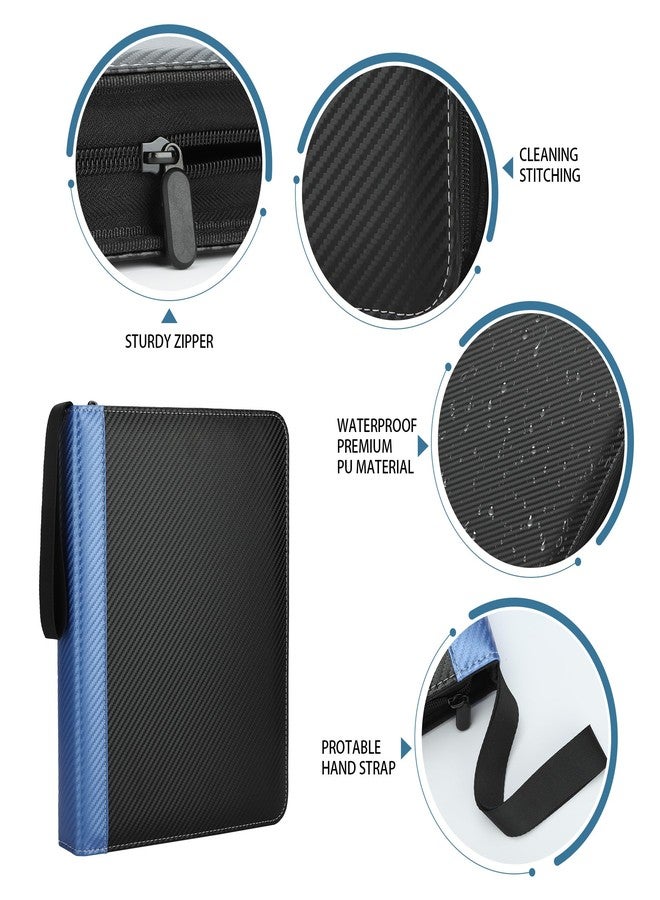 TCGUARD 9 Pockets Trading Card Binder with Sleeves Card Organizer, 900 Double Sided Pocket PU Card Collection Binder, Baseball Binder,for Sports Card, MTG, TCG Yugioh Card (Blue) - Image 4